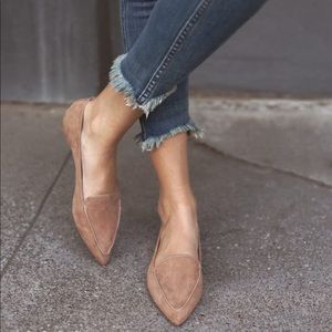 NIB Lulu’s Emmy Camel Suede Pointed Loafers